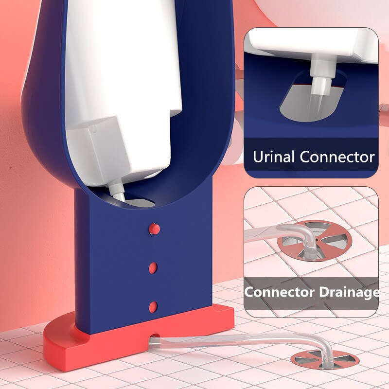 Urinario de pie para niños, inodoro montado en la pared, altura ajustada, orinal de ciervo, adaptador de baño para entrenador de orina, 2 colores