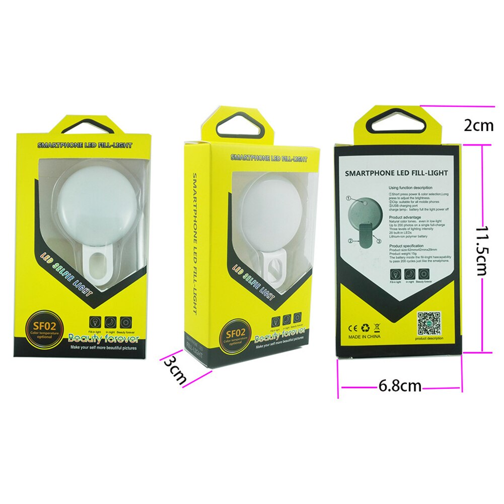 Universal- Selfie LED Ring Blitz hell Tragbare praktisch Tablette Modi LED Füllen Licht Selfie Lampe Leucht Ring Clip Für ph