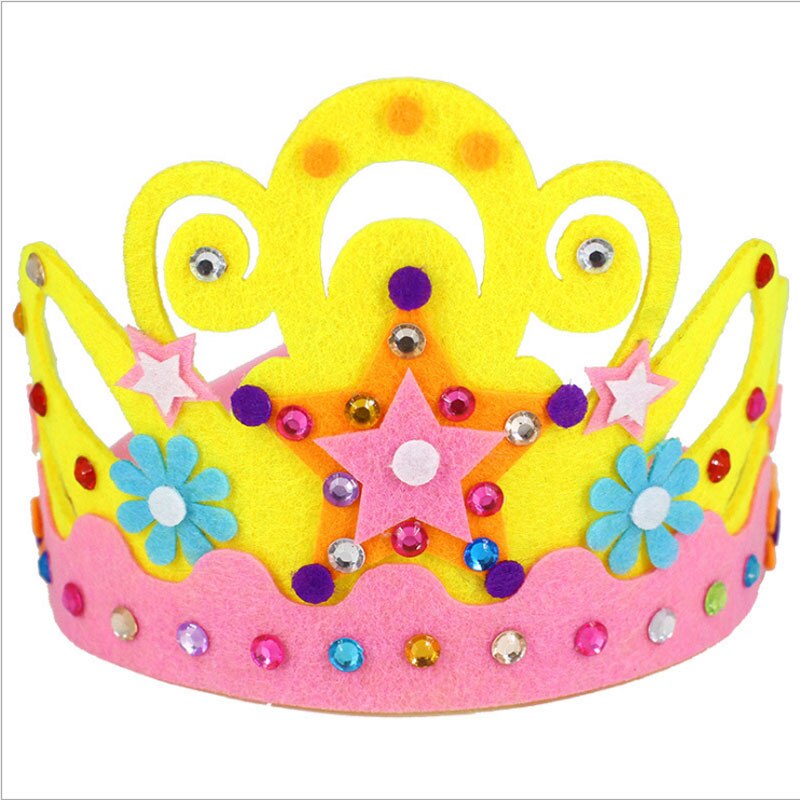 DIY Handwerk Spielzeug Crown Kreative Papier Pailletten Blumen Sterne Muster Spielzeug für Kinder Kinder Kindergarten Kunst Party Dekorationen: 2