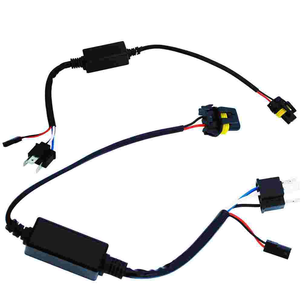 Wire Harness H4 Wire Harness HID Xenon Power Cable Connector Ballast Socket HID Wiring Adapter Conversion Kit High Low Connect