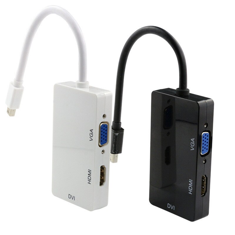 3In1 Thunderbolt Mini Dp Naar Hdmi Vga Dvi Adapter Kabel Converter 1080P Displayport Voor Macbook Pro Air Projector camera
