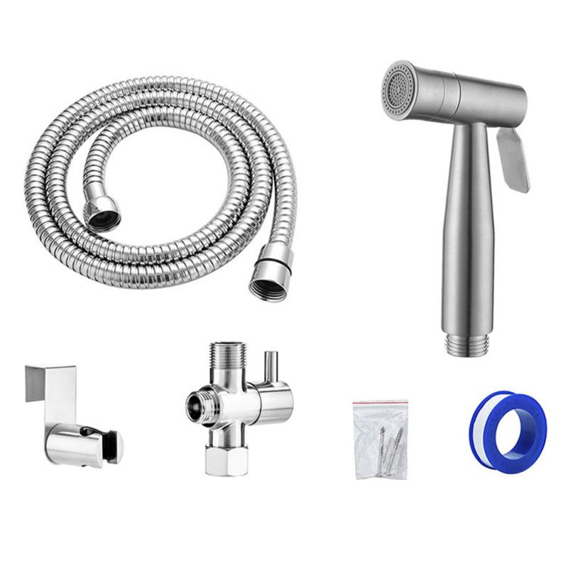 1 Pc Thuis Wassen Bidet Sproeier Set Accessoires Hand Held Installeren Abs Pet Wc Badkamer Douche Luier Cleaning Hose houder