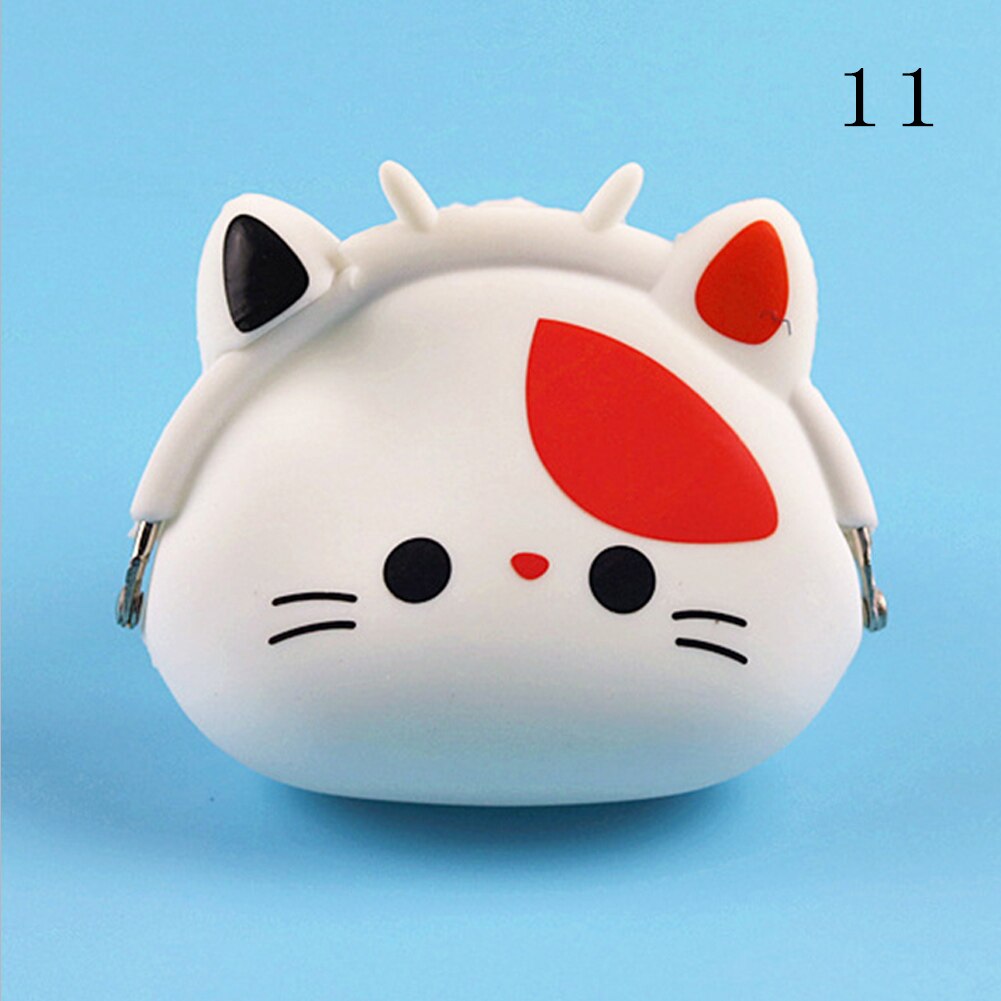 Women Coin Bag Silicone Storage Cute Animal Panda Cat Bear Mini Pouch Coin Bag Change Wallet Purse Hasp Wallet: 11