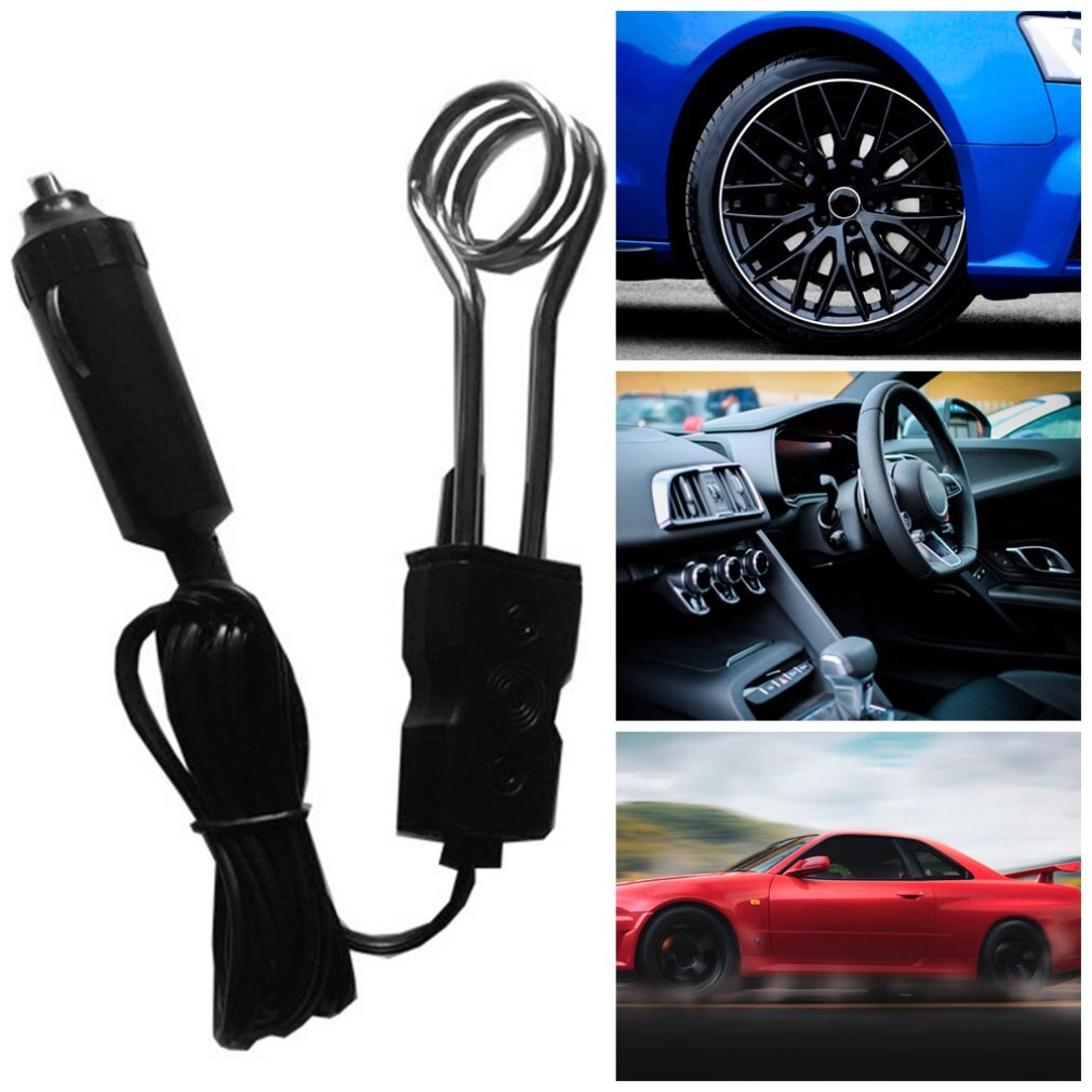 Portable 12/24V Car Immersion Heater Auto Electric Tea Coffee Water Heater