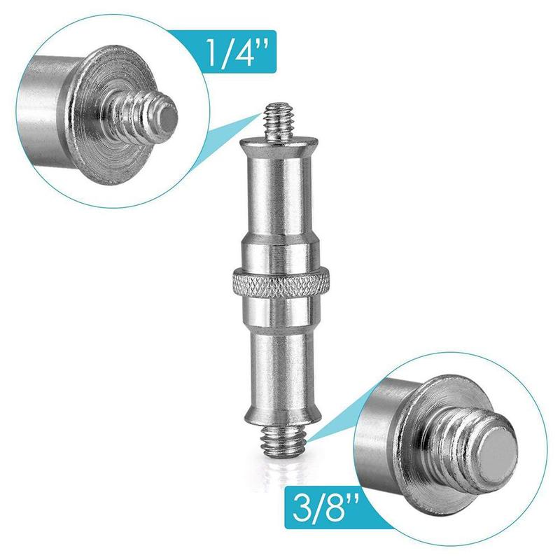 Adaptador de espárrago de espita macho para cámara, tornillo de Metal, herramienta de Flash, accesorio de fotografía, trípode de mano para estudio fotográfico, para UBR J9W2, 1/4, 3/8