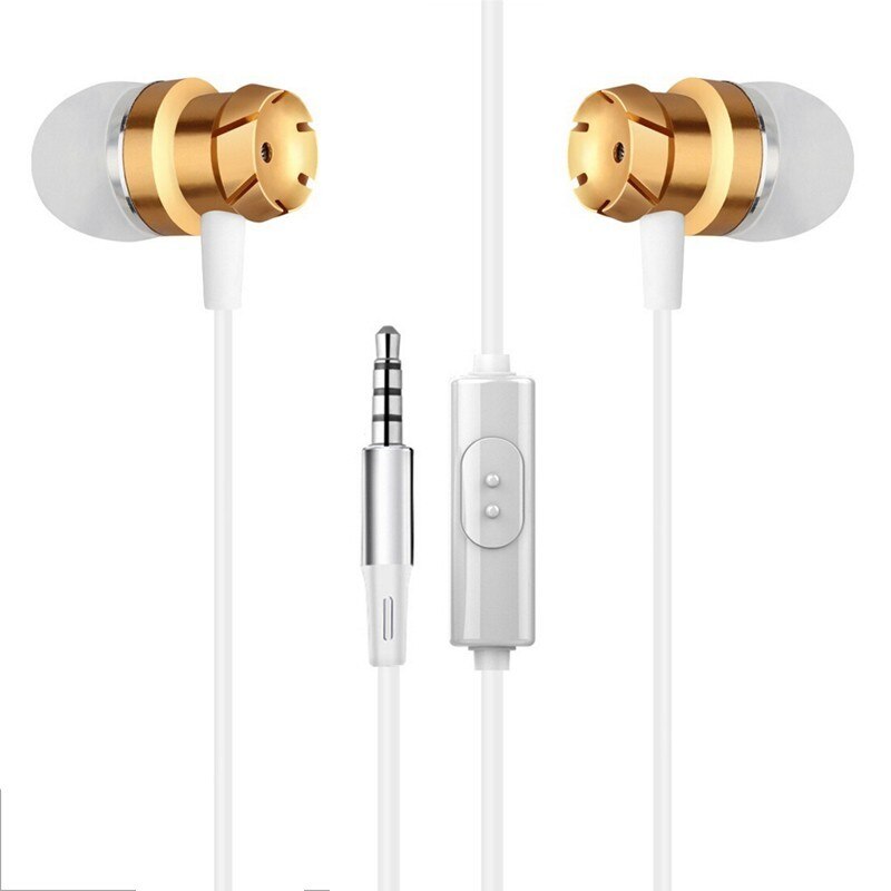 Auriculares de silicona para ZTE Blade V7 Lite V9 Vita V8, A520, A512, A3, Z Max, Z982, A6, 3,5mm: Dorado