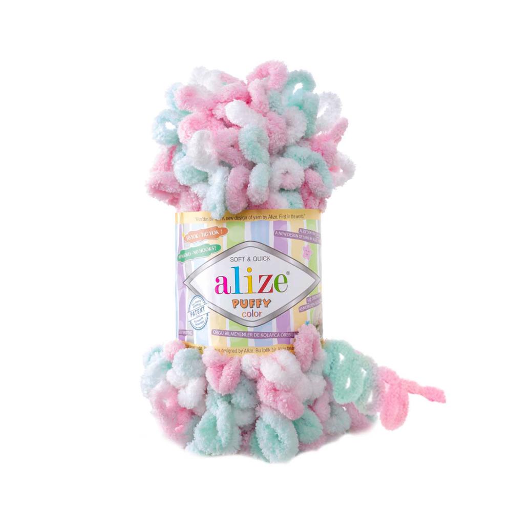 1 stk alize puffy farge garn løkke garn nyhet babygarn mykt og varmt babyteppegarn, fingerstrikk garn 1 nøste 1 x 100 gr-9mt: 6052