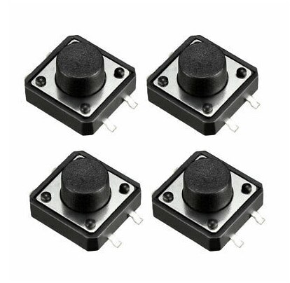 SMD 12*12*5MM touch/micro switch SMD button 4 feet imported shrapnel 12x12x5