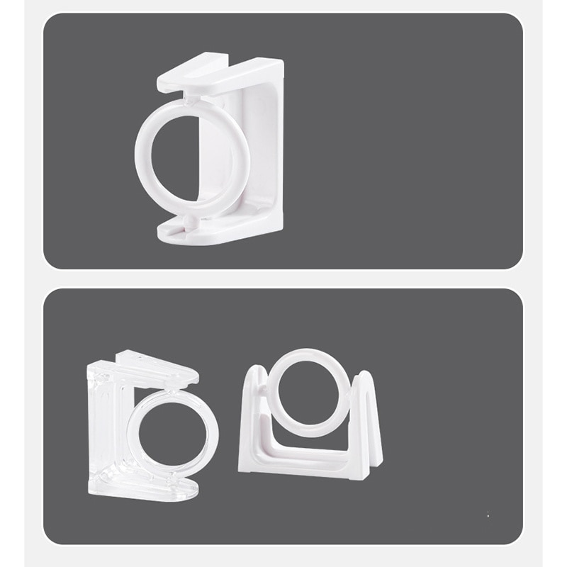 Self-adhesive Curtain Rod Holder 360 Degree Rotatable Curtain Pole Rods Wall Brackets For Home Bathroom and Hotel PR