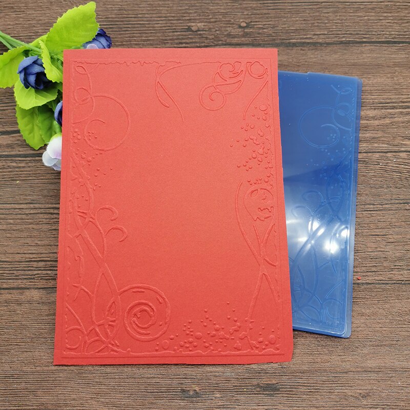 AOKEDIY Border leaves DIY Plastic Embossing Folders for DIY Scrapbooking Paper Craft/Card Making Decoration Supplies