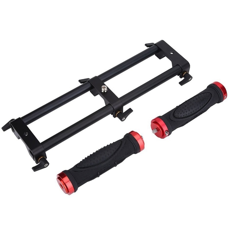 Dual Handgrip Bracket Kit - 30.5x10x16.5cm - for DSLR Camera Gimbal Stabilizer - 1/4 Screw Mount