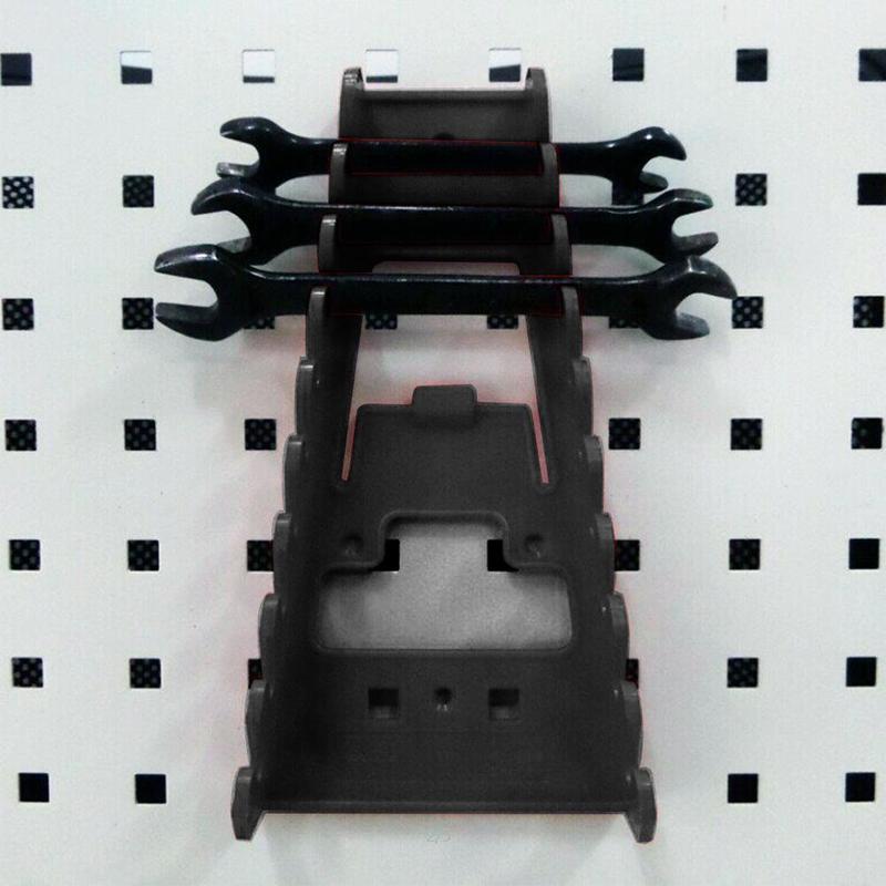 Zwarte moersleutelorganizer Plastic moersleutelorganizer Lade stopcontacten Opslaggereedschap Reksorteerder Standaard moersleutelhouders Moersleutelhouder