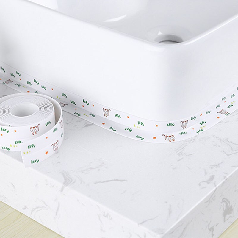 Kitchen joint sealing strip waterproof strip bathroom toilet slot corner tape