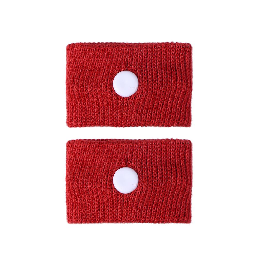 2 stuks polsbandjes voor volwassenen tegen ochtendmisselijkheid, armband tegen misselijkheid, reisziekte, auto, boot, vliegtuig, polsbandje, ondersteuning: Rood