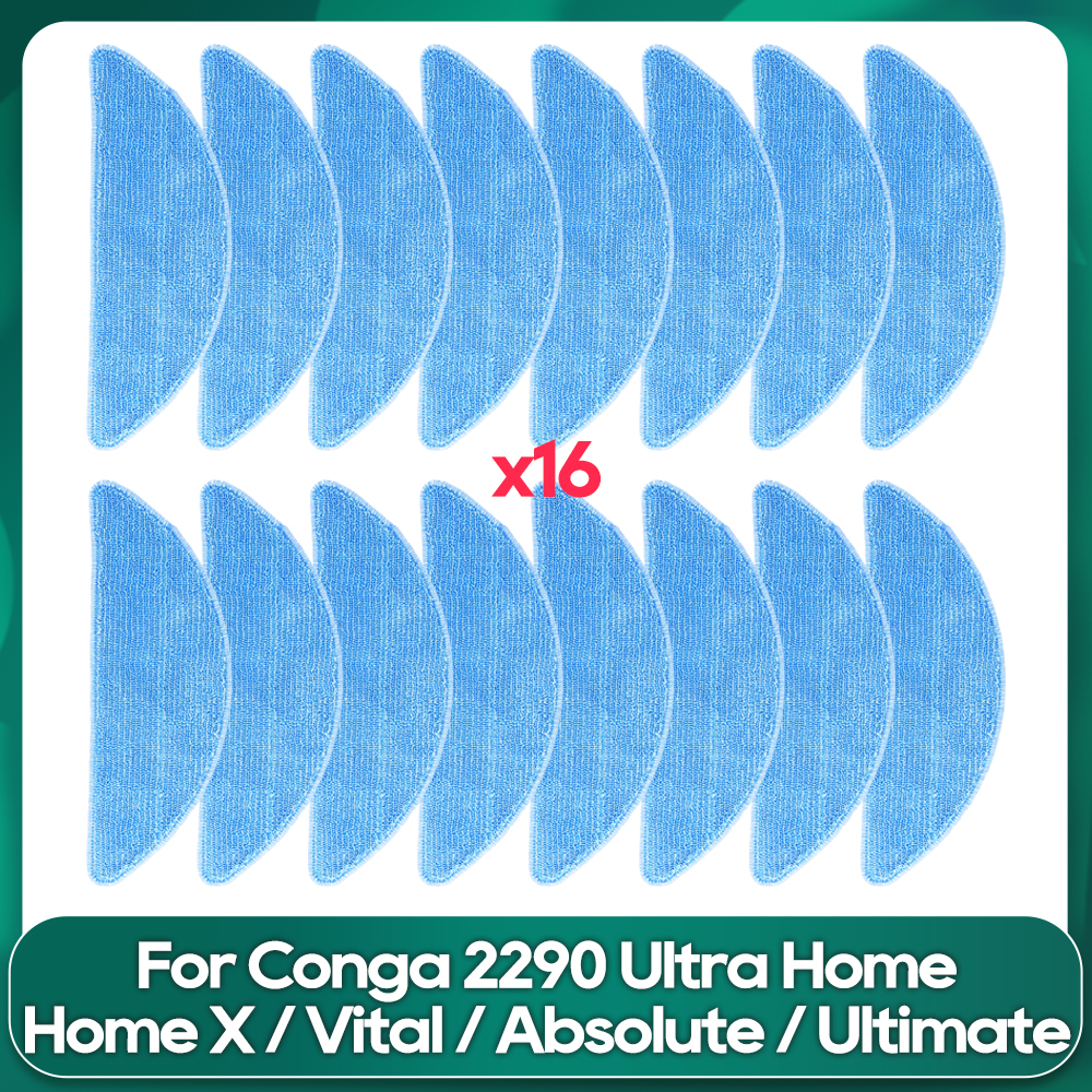 Compatible For Conga 2290 Ultra Series(05661) Replacement Main Side Brush Cover Hepa Filter Mop Cloths Wipe Accessories: army green