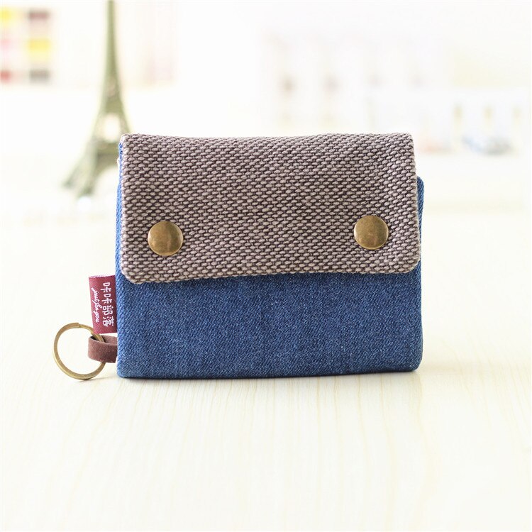 Brand Women Wallet canvas Female Purse Mini Hasp Card Holder Coin Short Wallets Slim Small Purse Zipper Keychain: 05