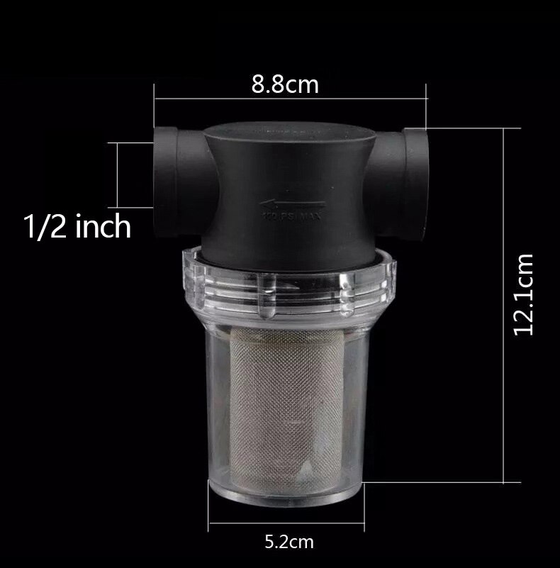 Garden Pond 1/4inch 3/4inch Inline Mesh Strainer Water Pump Filter Irrigation High Flow Pipeline Filter 1 Pcs: 1-2 inch