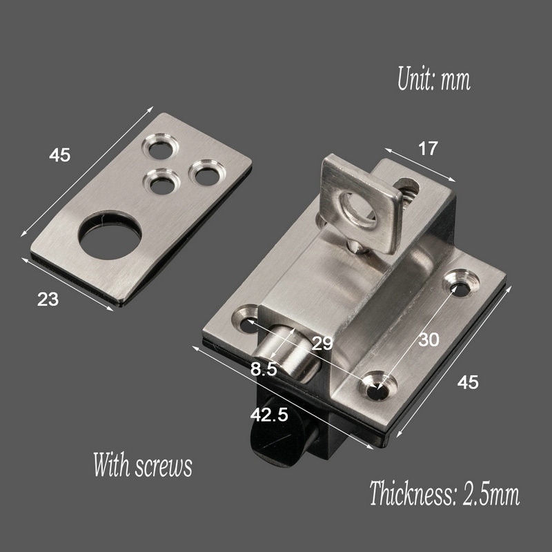 Loquet/boulon automatique à fermeture automatique, pour porte de balcon et fenêtre, quincaillerie de porte à ressort, en acier inoxydable: type2