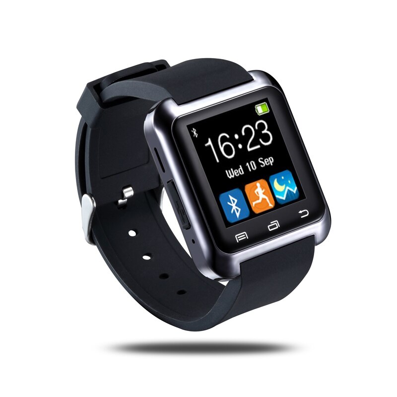 Reloj Digital inteligente para hombres relojes de teléfono Bluetooth compatible con llamadas manos libres cronómetro podómetro reloj deportivo para IOS Android: Black