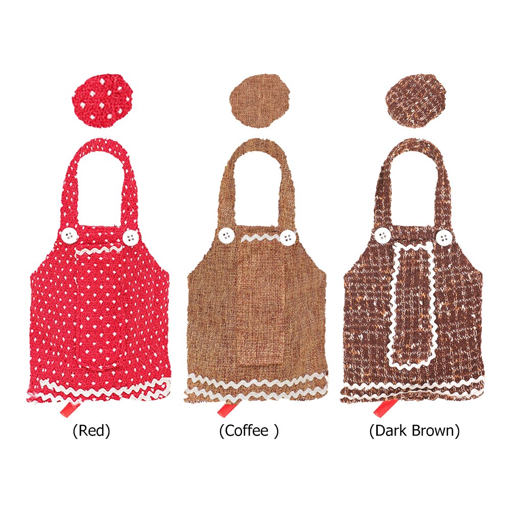 Kerst Schort Wijnfles Cover Bag Leuke Fles Houder Festival Decor Levert Jaar Etentje Tafel Decors