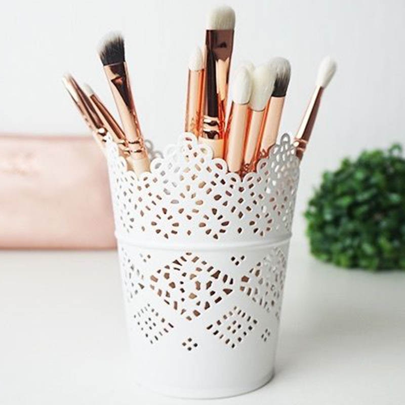 Hul kosmetisk børsteboks makeup børster cylinderholder opbevaring tom holder kosmetisk børstepose børster tilrettelægger make-up værktøj
