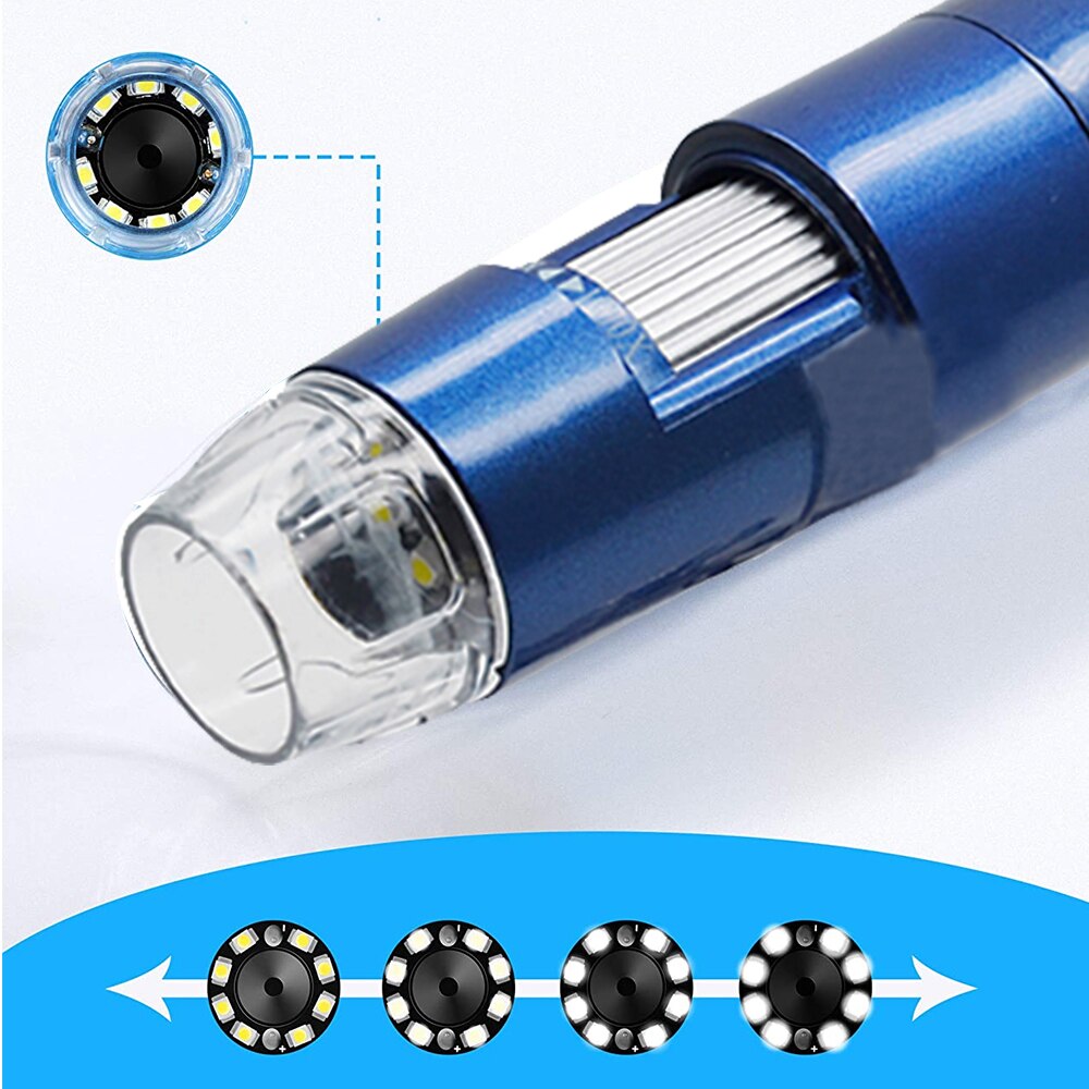 Adjustable Zoom WIFI 1000X 8 LED Electronic digital portable microscope camera for LED soldering Magnifier cell phone computer