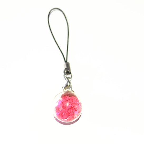 2020 nowy projekt 1 sztuka Top Quality Clear Glass Bling Balls pasek do telefonu komórkowego smycz breloki torba dekoracyjna Charms akcesoria: 1