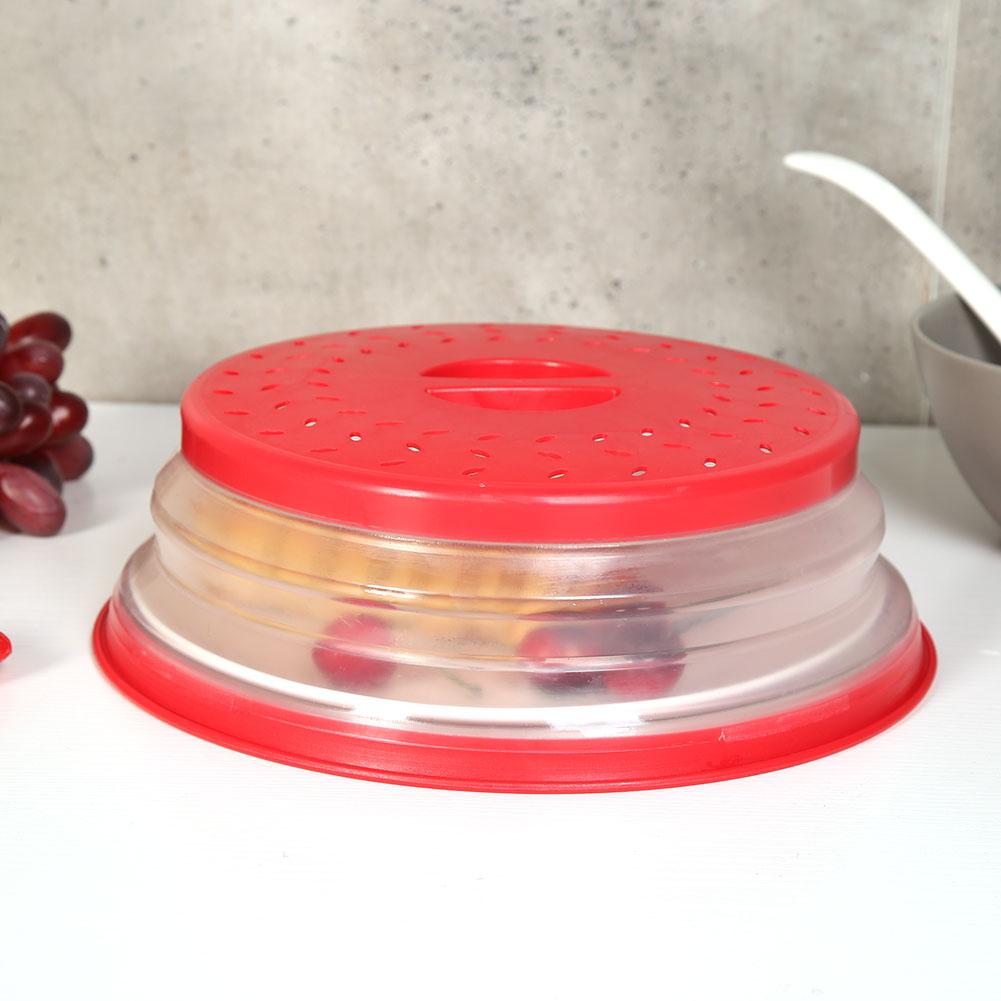 Silicone Folding Microwave Cover Lid Safety and Non-toxicity Long Service Life Plate Cover Colander Strainer for Vegetable