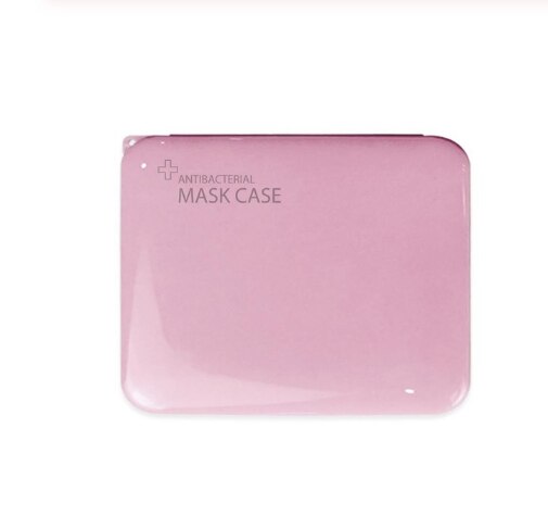 Caja de almacenamiento de mascarilla portátil Ion de plata titular de la máscara de desinfección fundas de caja de máscara guardar máscaras: Pink