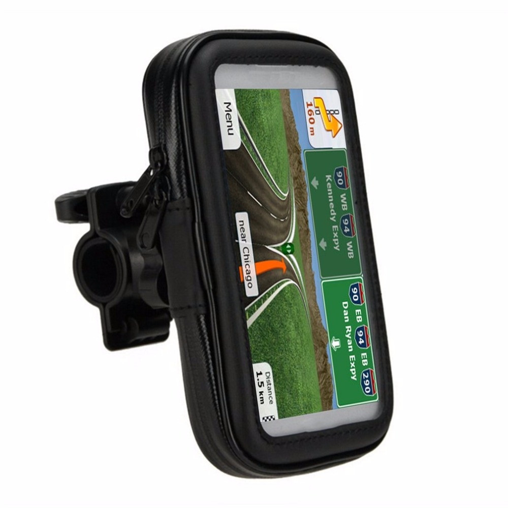 Sikeo Moto GPS Per Auto di Navigazione Supporto Della Cassa Impermeabile con Supporto Del Supporto A 360 Gradi di Rotazione di Disegno Per Il Telefono Mobile