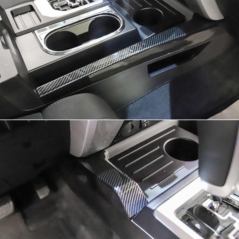 For Toyota Tundra accessories Interior Trim ABS Carbon Fiber Side Gear Position Panel Cover Trim