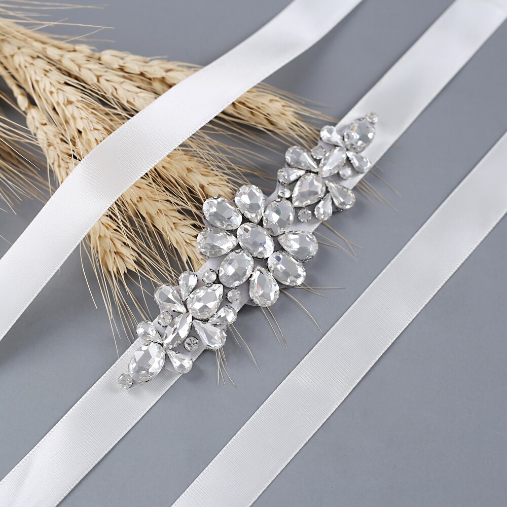 TRiXY S45 Handgemaakte Bruiloft Riemen Kristal Trouwjurk Riem Bruiloft Accessoires DIY Bruid Bridal Sjerpen Bridal Riemen