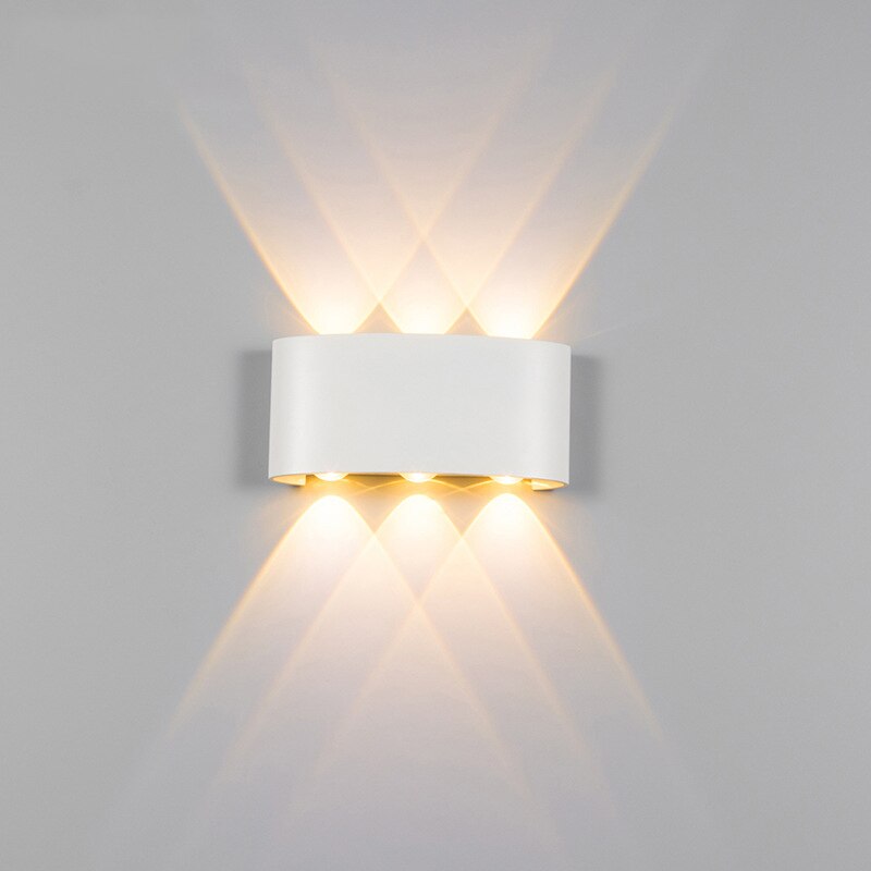 Ip65 cob led utomhus vattentäta verandalampor modernt hem f inredning upp och ner aluminium vägglampa korridor balkong  ac85-265v zbw 0010
