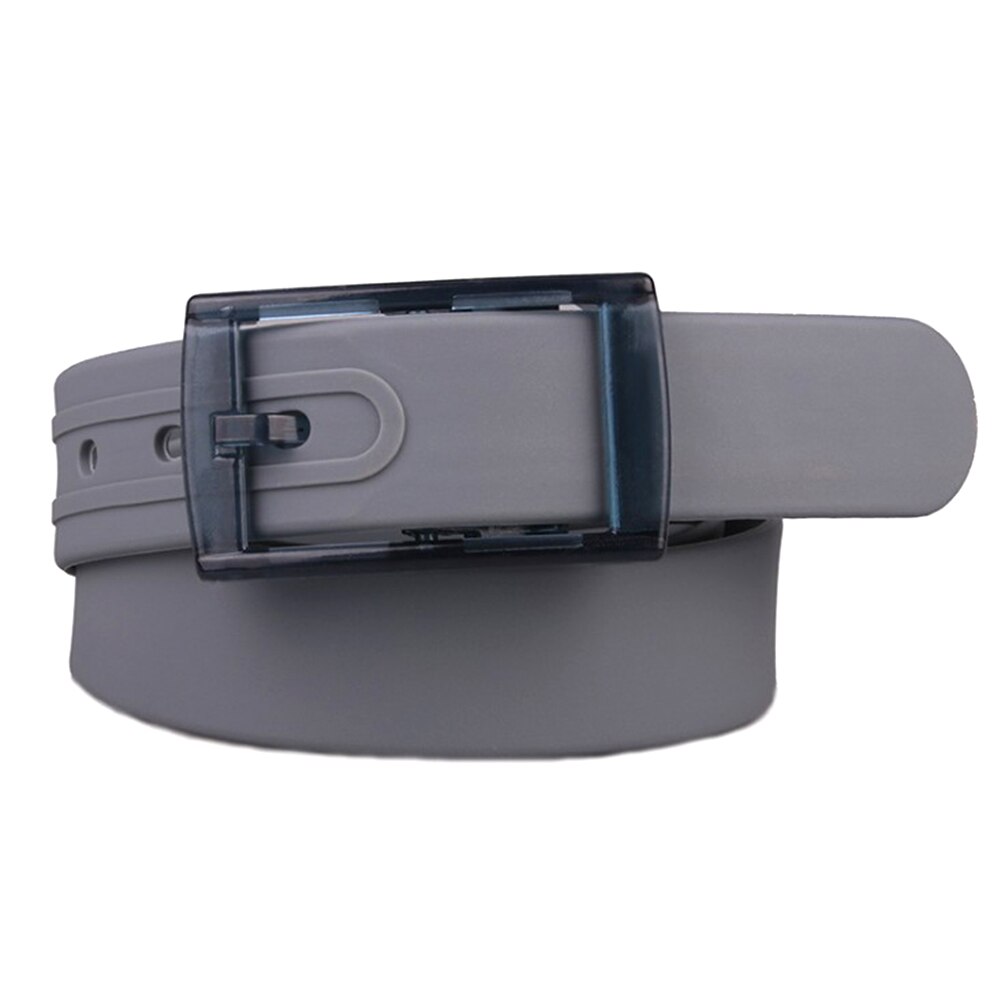 1pc Unisex gumowe spodnie do golfa paski dla mężczyzn regulowany krój do dopasowania wodoodporny plastik zapobieganie alergii pas modny pasek: grey