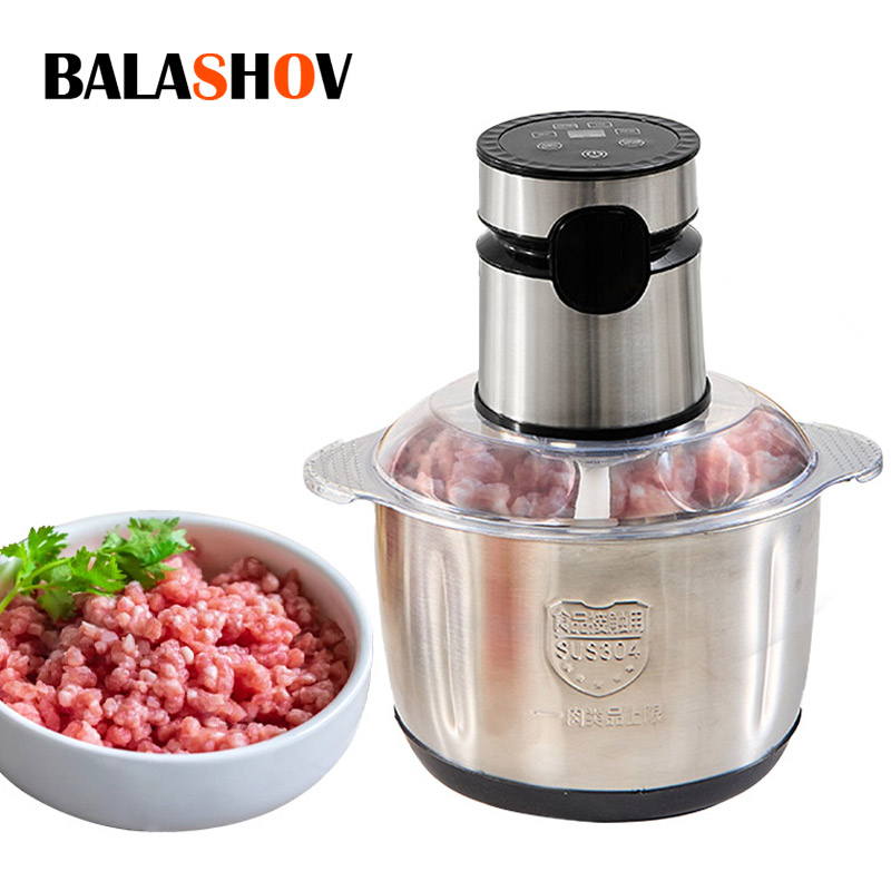 Picadora de alimentos eléctrica de 5L, picadora de verduras, procesador de alimentos pequeño, picadora de carne, mezcladora, cortadora eléctrica, procesador de alimentos para bebés