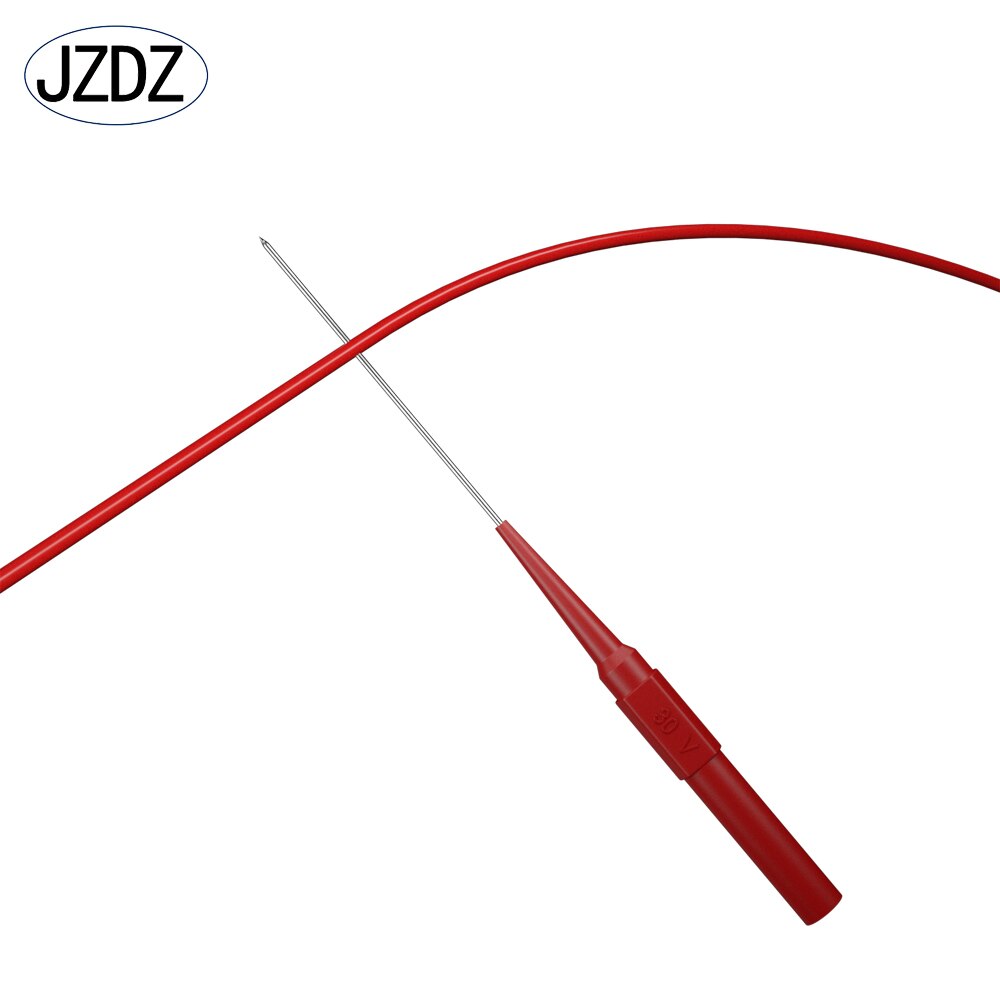 Jzdz 2Pcs 1Mm Test Sonde Naald Mul-Timeter Roestvrij Punctie Terug Probe 4Mm Banaan Socket Auto reparatie Tool J.30009 +