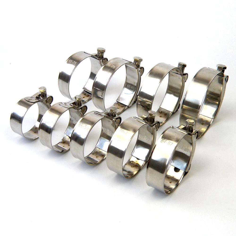Abrazadera Universal para tubo de escape de Carmon, de acero inoxidable 304, para automóvil, motocicleta, silenciador extensible