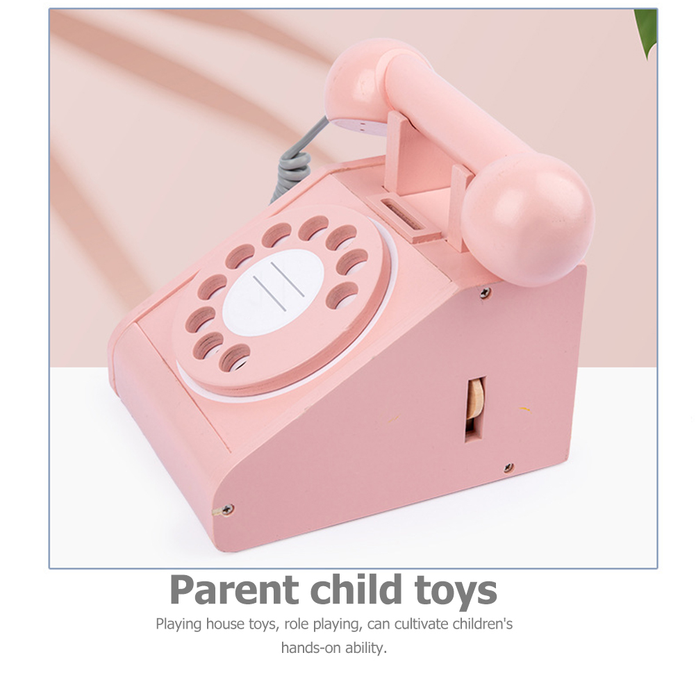 Holztelefon-spielzeug für #39 , spielhaus-partyartikel, interaktion