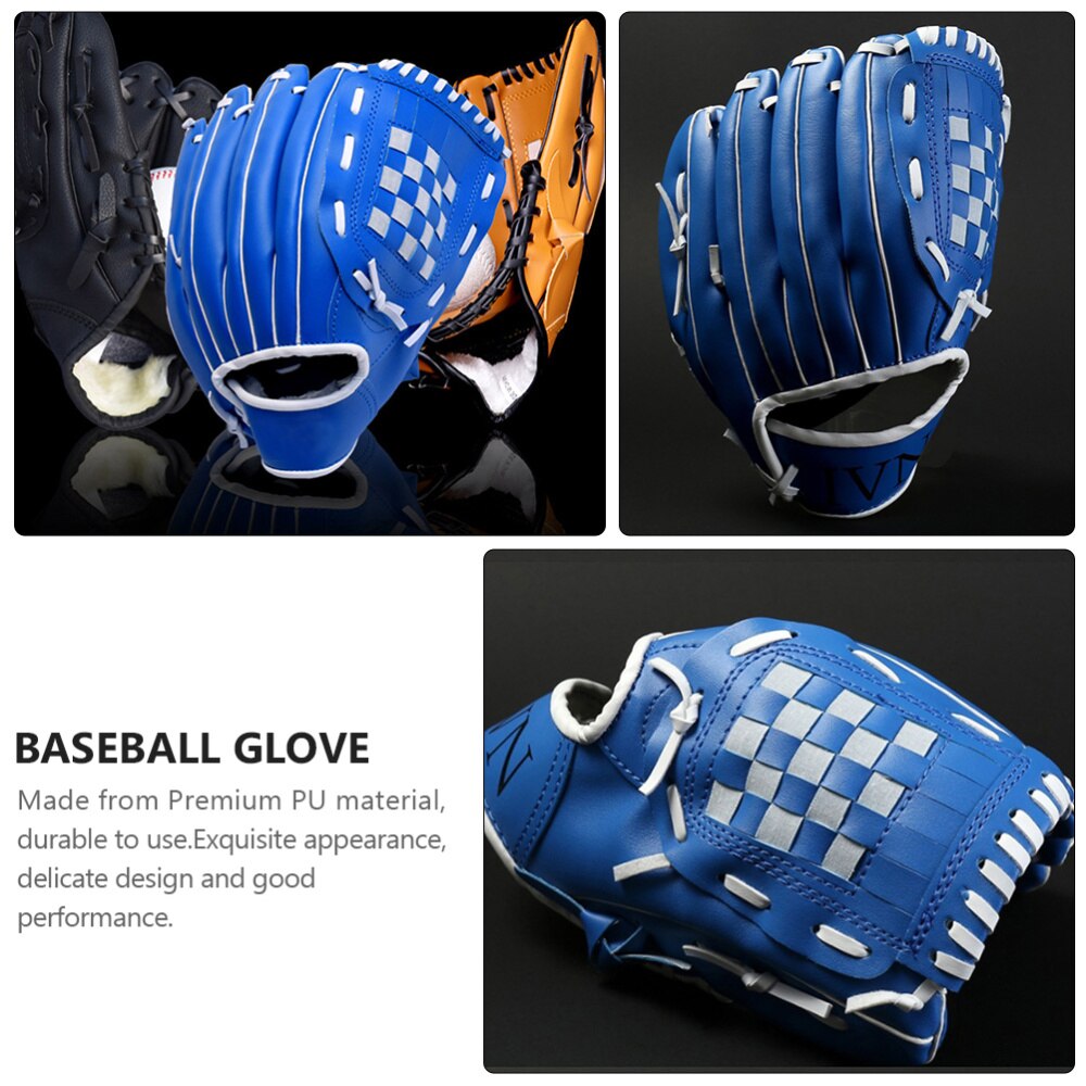 1pc PU Baseball Glove Lightweight Softball Glove Pitcher Infielder Glove