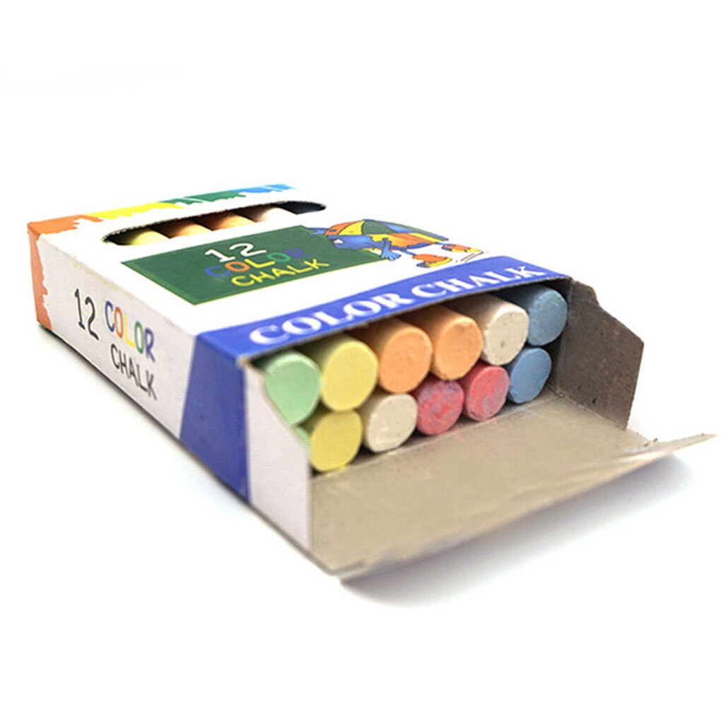 12 pcs/Lot Dustless Teacher Colour Chalk Pen Drawing Chalks For Blackboard Stationary Office