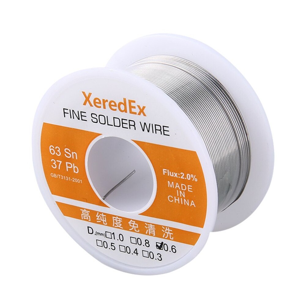 Soldeer Lassen Solderen 0.6Mm 2% Flux Tin Lood Rosin Roll Core Zilver Reparatie Tool Reel Melt Kit 63% sn