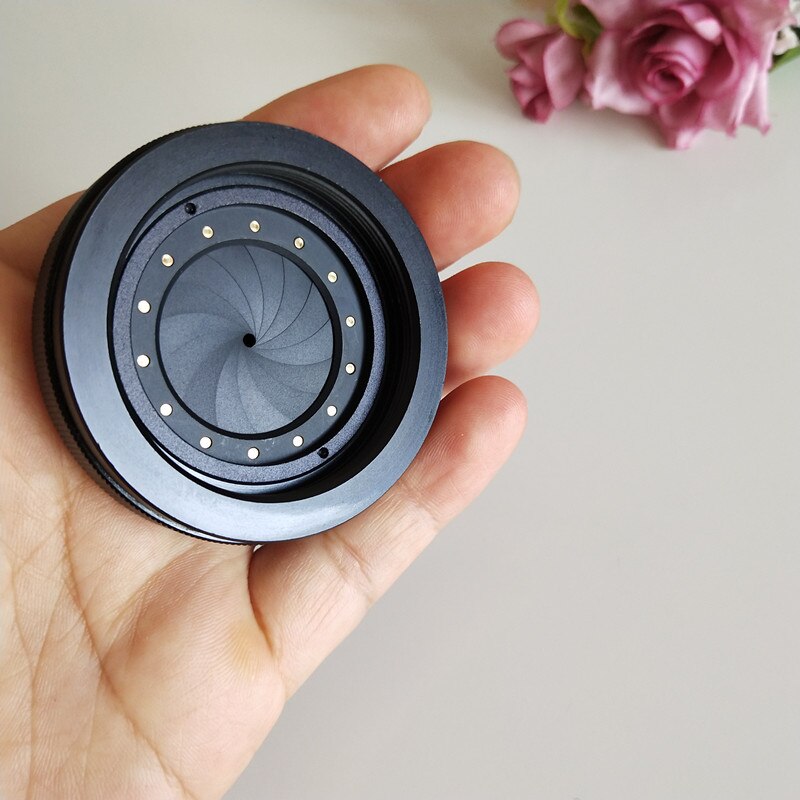 1.5mm-25mm Zoom Microscoop Amplifying Verstelbare Metalen Iris Diafragma Diafragma Condensor Camera lens Adapter M42 x1mm