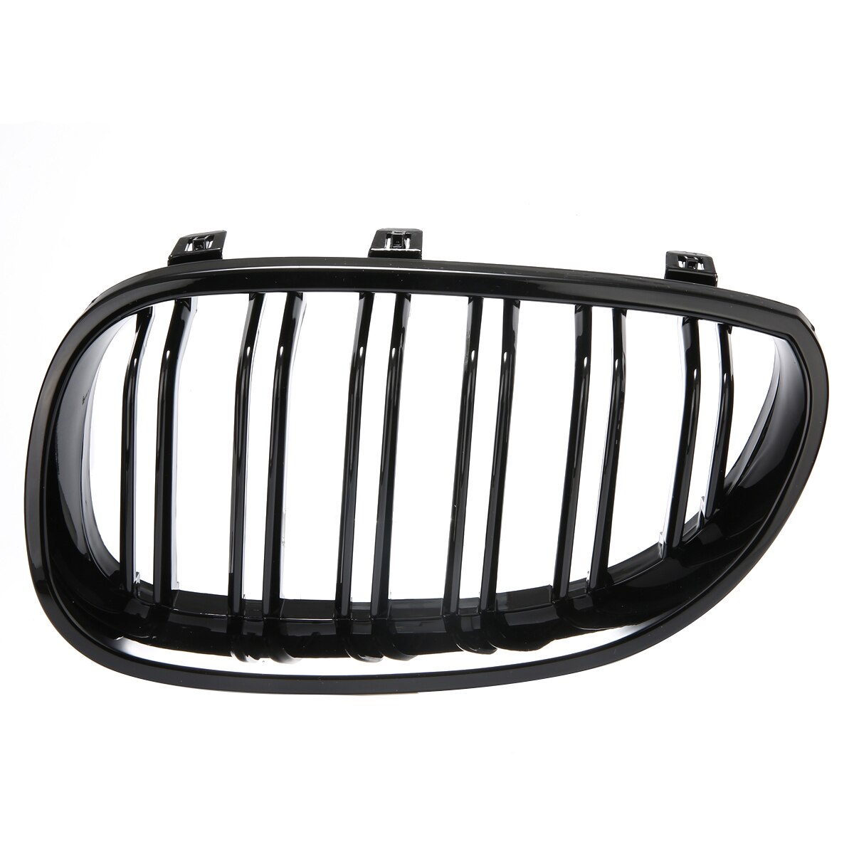 Mayitr 1 paar glanzend zwarte dubbele lamellen voorste nierengrille auto vervangend exterieur onderdeel voor bmw  e60 e61 m5 5 serie 2003