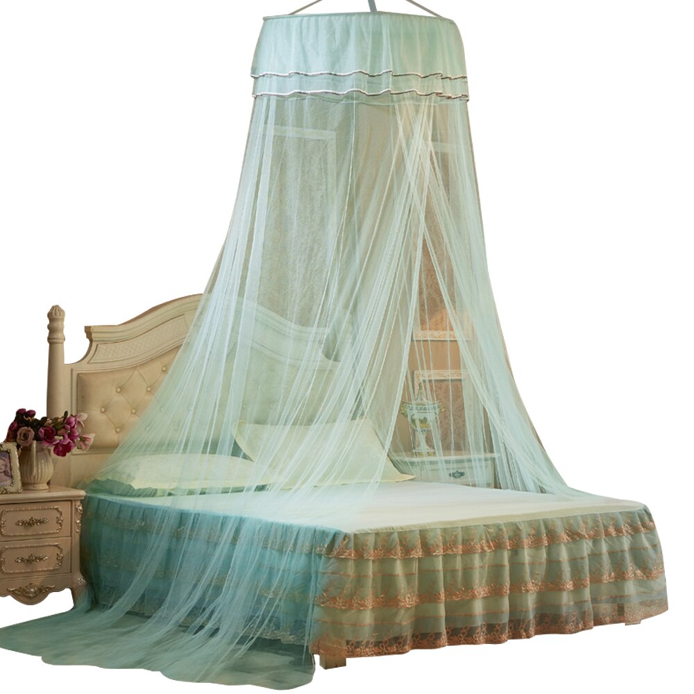 Baldachim robić łóżka zawieszony moskitiera netto okrągły wierzchołek łóżko księżniczki namiot kurtyna składany baldachim na łóżku wróżka koronki Dossels dziewczyna