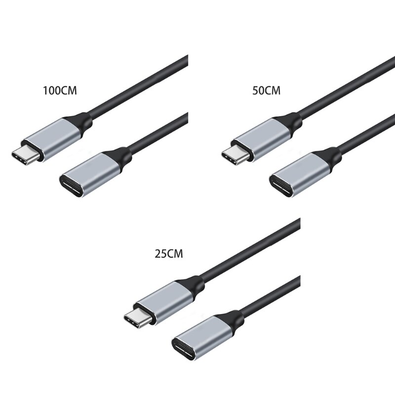 USB C Male to Female Extension Cable USB-C Gen 10Gbps Female to USBC Male Extended Adapter Compatible Extender Cord: 0.5m