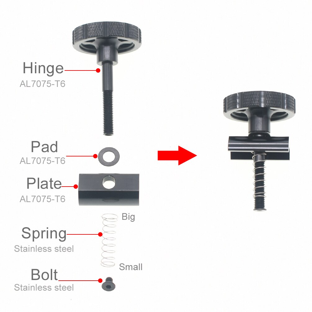 TWTOPSE AL7075 Bike Bicycle Hinge Clamp Plate For Brompton Folding Bike 3SIXTY PIKES Magnetic C Clamp Plate Lever Accessory Part