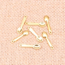 35pcs Tibetaanse Gold keuken koken lepel Bedels Hangers voor Sieraden Maken DIY Handgemaakte Craft 24mm