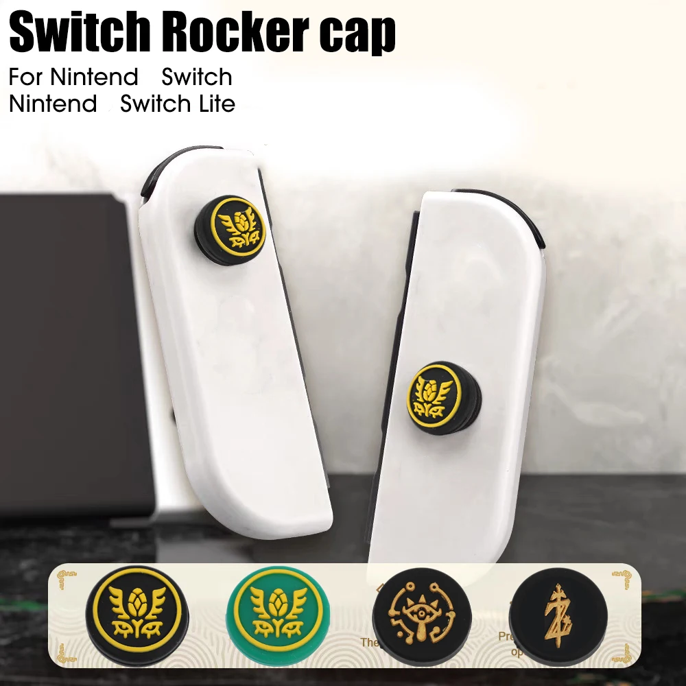 Tapas de agarre de palo de pulgar para Nintendo Switch/Switch Lite, cubierta de botón antideslizante de silicona, protector de Joystick para controlador