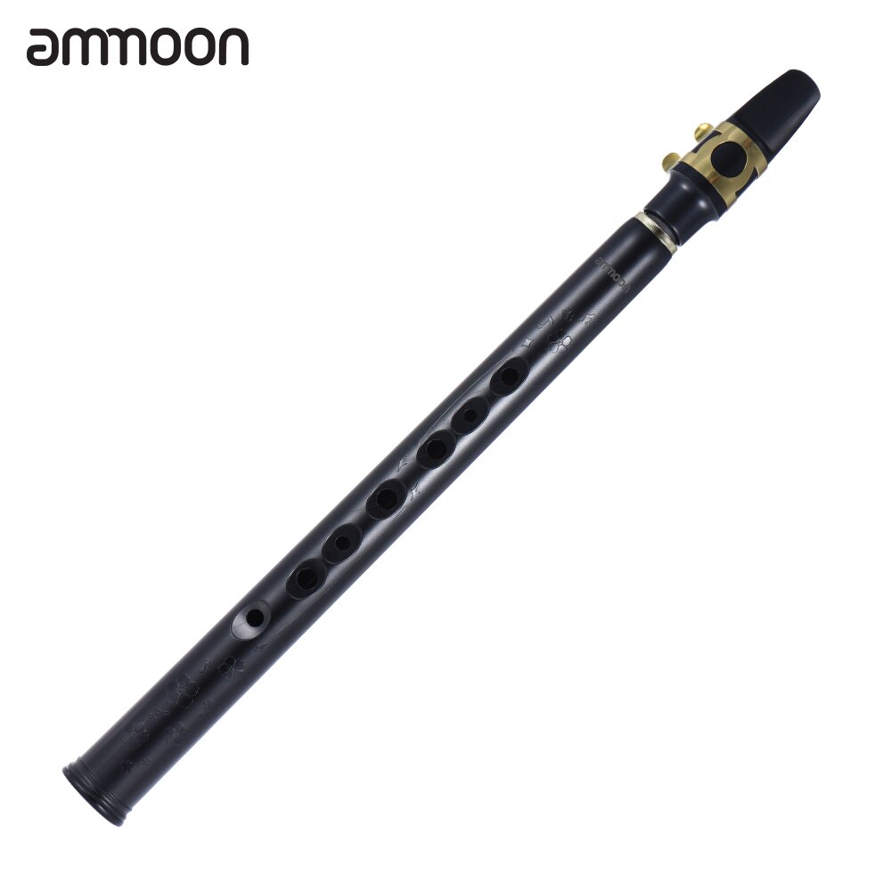 Ammoon mini bolso bb saxofone sax abs com alto mouthpieces 10 pçs reed saco de transporte instrumento de vento de madeira