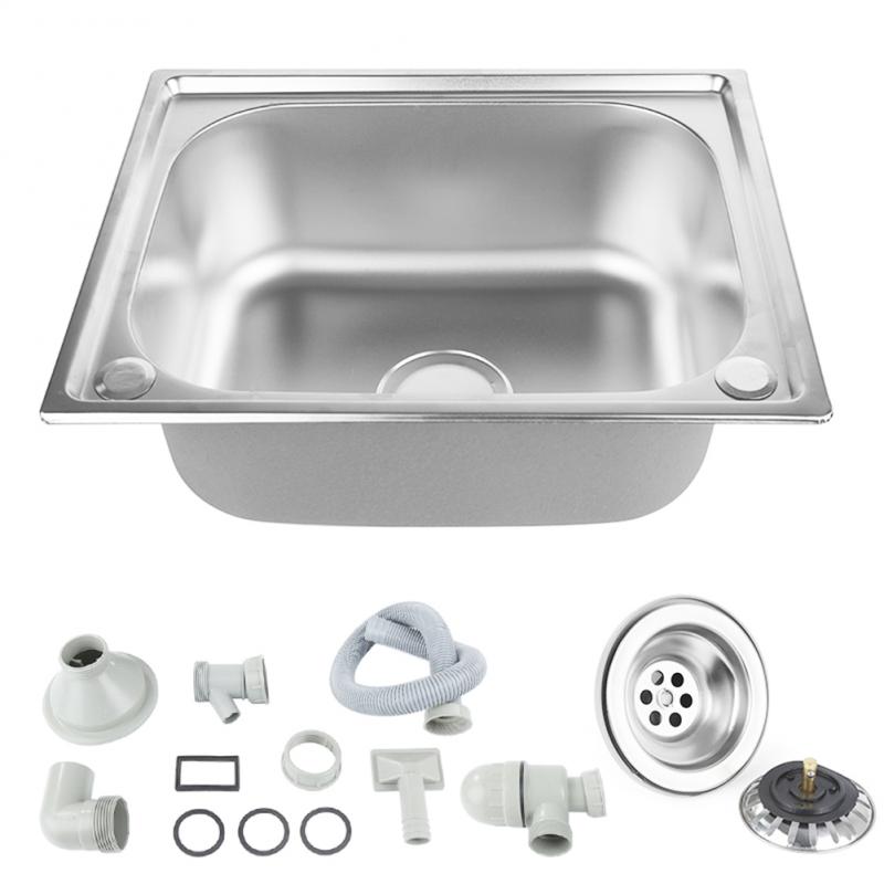 Spoelbak Enkele Wastafel Enkele Wastafel Keuken Bar Armatuur Enkele Wastafel Verdikte Spoelbak Grote Single Slot Huishoudelijke Slot Schotel Wastafel Hwc: Default Title